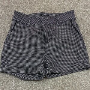 Chocolate Black and White Patterned Women's Bermuda Shorts